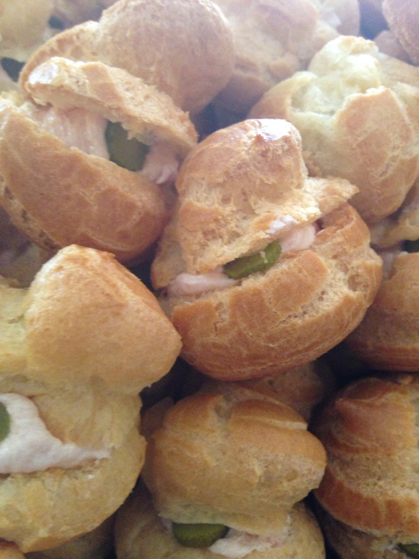 Cabbages with ham mousse
